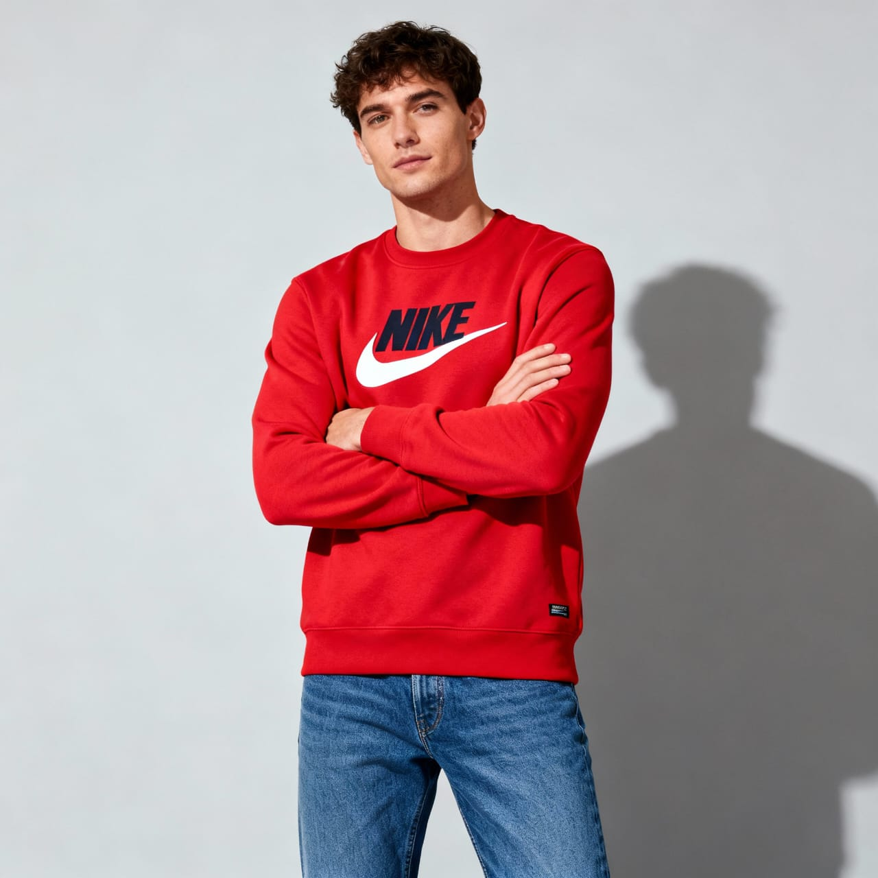 Nike Men’s Red Sportswear Crewneck Sweatshirt